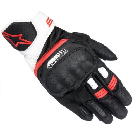 GUANTES ALPINESTARS SP-8 V2 2017 NEGRO / BLANCO / ROJO