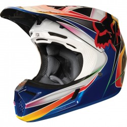 CASCO FOX V3 2018 PREEST AZUL / ROJO -