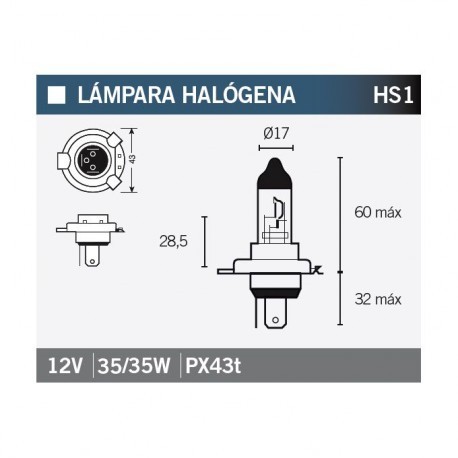 LAMPARA HALOGENA HS1