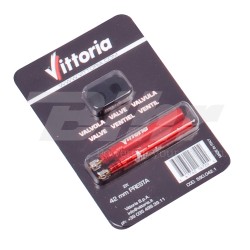 Pack de 2 válvulas desmontables de Aluminio rojo anodizado de 42mm + Desmontable