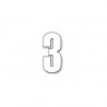 Numeros de carrera blanco - Pack de 3 uds Blackbird Crystal 5027/10/3