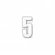 Numeros de carrera blanco - Pack de 3 uds Blackbird Crystal 5027/10/5