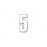 Numeros de carrera blanco - Pack de 3 uds Blackbird Crystal 5027/10/5