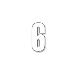 Numeros de carrera blanco - Pack de 3 uds Blackbird Crystal 5027/10/6