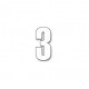 Numeros de carrera blanco - Pack de 3 uds Blackbird PVC 5047/10/3