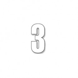 Numeros de carrera blanco - Pack de 3 uds Blackbird PVC 5047/10/3