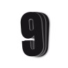 Numeros de carrera negro - Pack de 3 Uds Blackbird PVC 5047/20/9