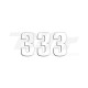 Numeros de carrera blanco - Pack de 3 uds Blackbird PVC 5048/10/3