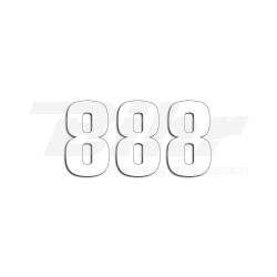 Numeros de carrera blanco - Pack de 3 uds Blackbird PVC 5048/10/8