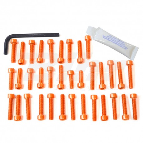 Kit tornillería aluminio motor Pro-Bolt ESU196O Naranja