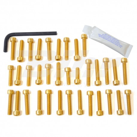 Kit tornillería aluminio motor Pro-Bolt EOHO20G Oro