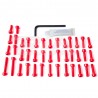 Kit tornillería aluminio motor Pro-Bolt EHO075R Rojo