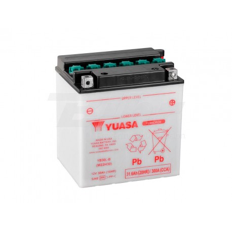 Batería Yuasa YB30L-B Dry charged (sin electrolito)