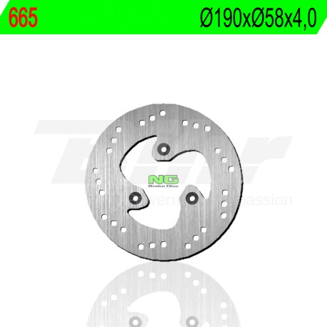 Disco de freno NG 665 diam.190 x diam.58 x 4