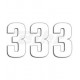 Numeros de carrera blanco - Pack de 3 uds Blackbird PVC 5048/10/3