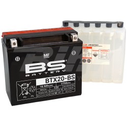 BATERÍA YTX20-BS BS BATTERY HARLEY DAVIDSON SELLADA DE ÁCIDO SIN MANTENIMIENTO **