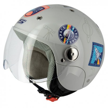 CASCO S-LINE INFANTIL S445 EVADE NEGRO / BLANCO **