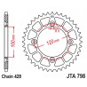 Corona De Arrastre / Plato JT Sprokets Kawasaki / Suzuki / Triumph 47 Dientes Plata Acero