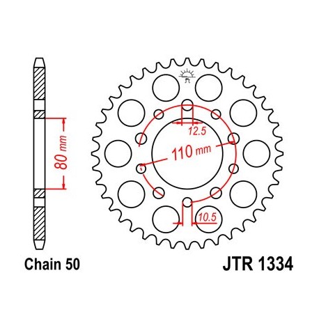 Corona de arrastre / Plato JT Sprockets Honda 45 dientes paso 530 **