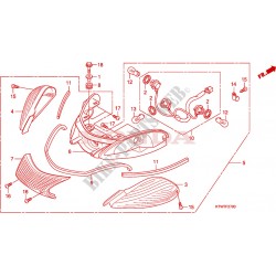 INTERIOR DE PILOTO TRASERO SIN TULIPAS HONDA SH 300 2010