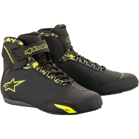 ZAPATILLAS ALPINESTARS FASTER-3 RIDEKNIT NEGRA / ROJA / AMARILLA FLÚOR