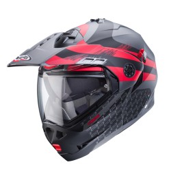 CASCO CABERG TOURMAX TITAN MAT GUN METAL / NARANJA / BLANCO