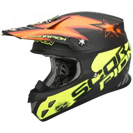 Casco Scorpion Vx-20 Air Magnus negro / amarillo / naranja