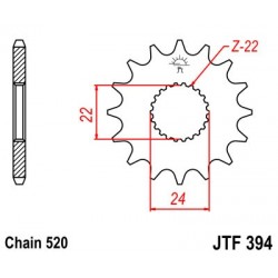 PIÑON DE ATAQUE JT SPROCKETS APRILIA / CAN-AM / HM-MOTO 15 DIENTES * **